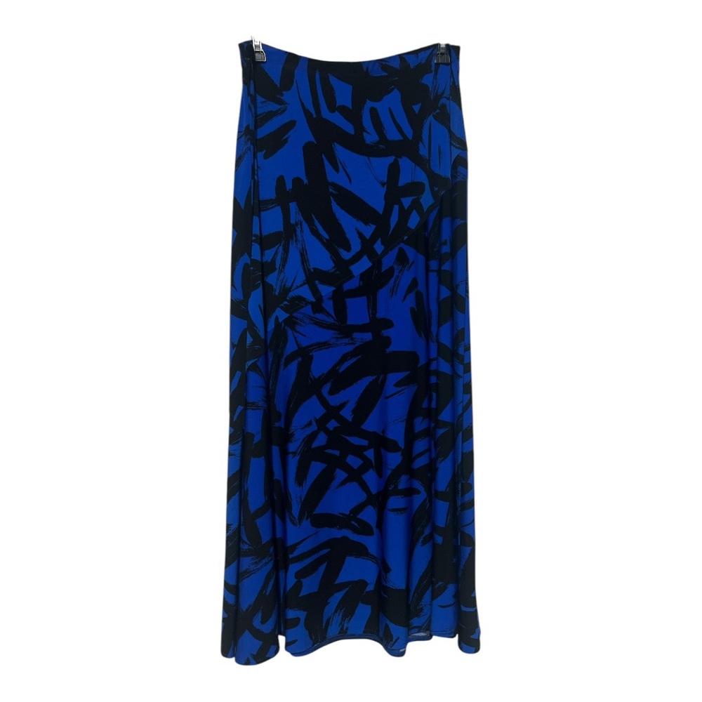 Rafaella Blue and Black Patterned Women's Skirt size XL